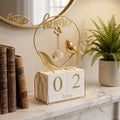 Timeless Golden Cube Calendar Decor