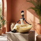 African woman statue with a storage tray