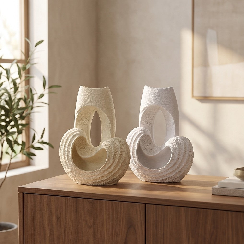 Decorahaus Unity Flow abstract speckled decorative vases