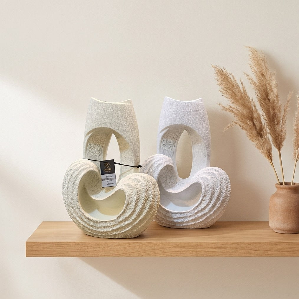 Decorahaus Unity Flow abstract speckled decorative vases