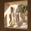 Textured sculptural ceramic vases