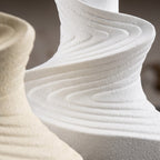 White sculptural ceramic vase