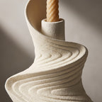 White sculptural ceramic vase