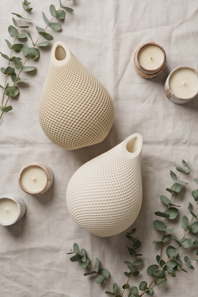 Teardrop-shaped vases