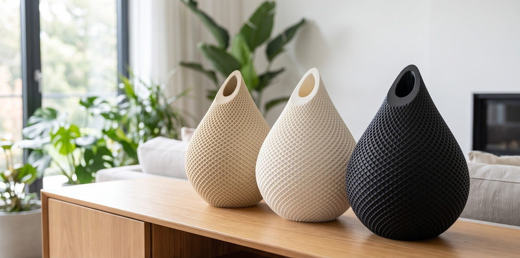 Teardrop-shaped vases