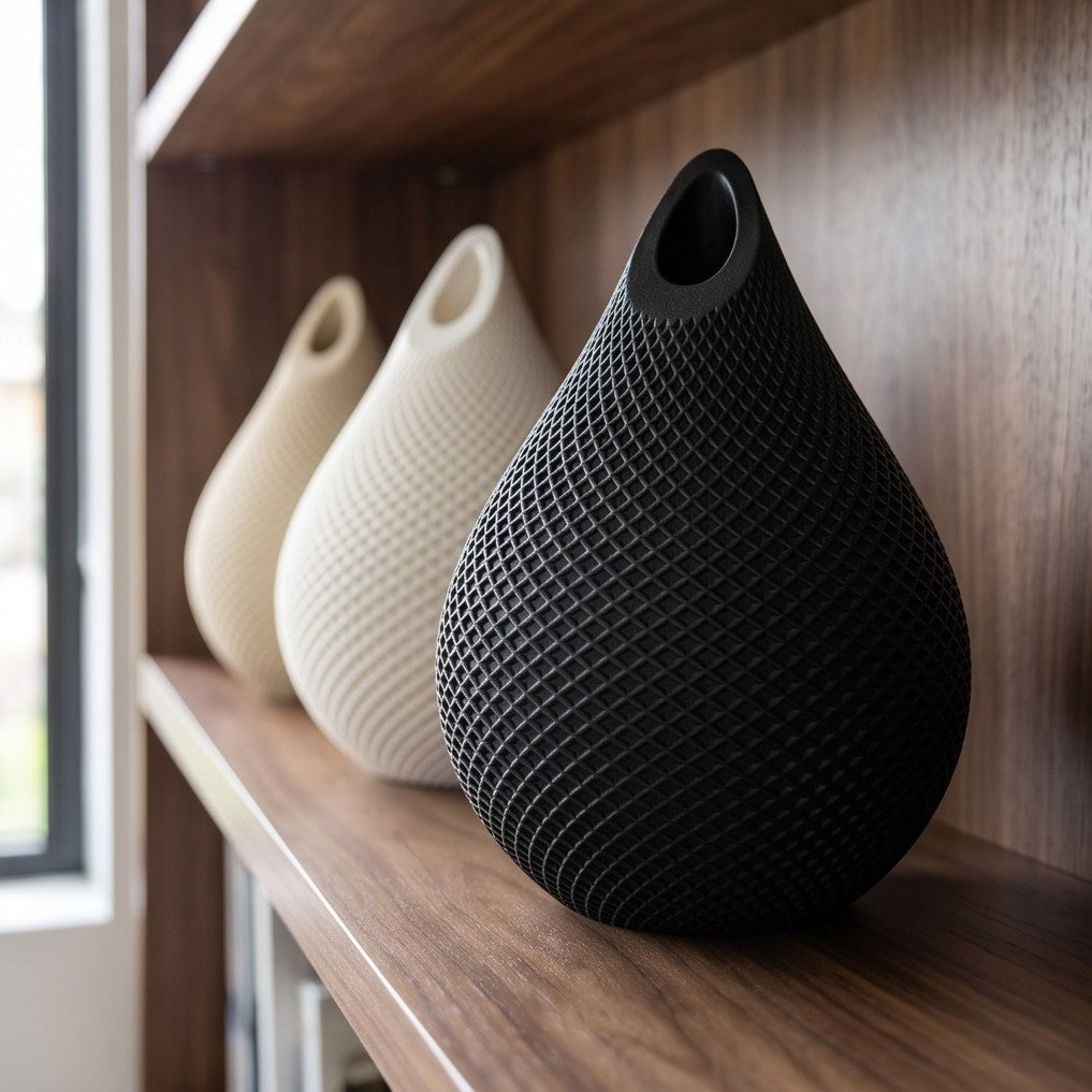 Teardrop-shaped vases