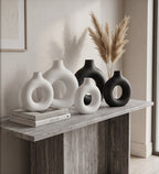 Sawoake doughnut ceramic vases