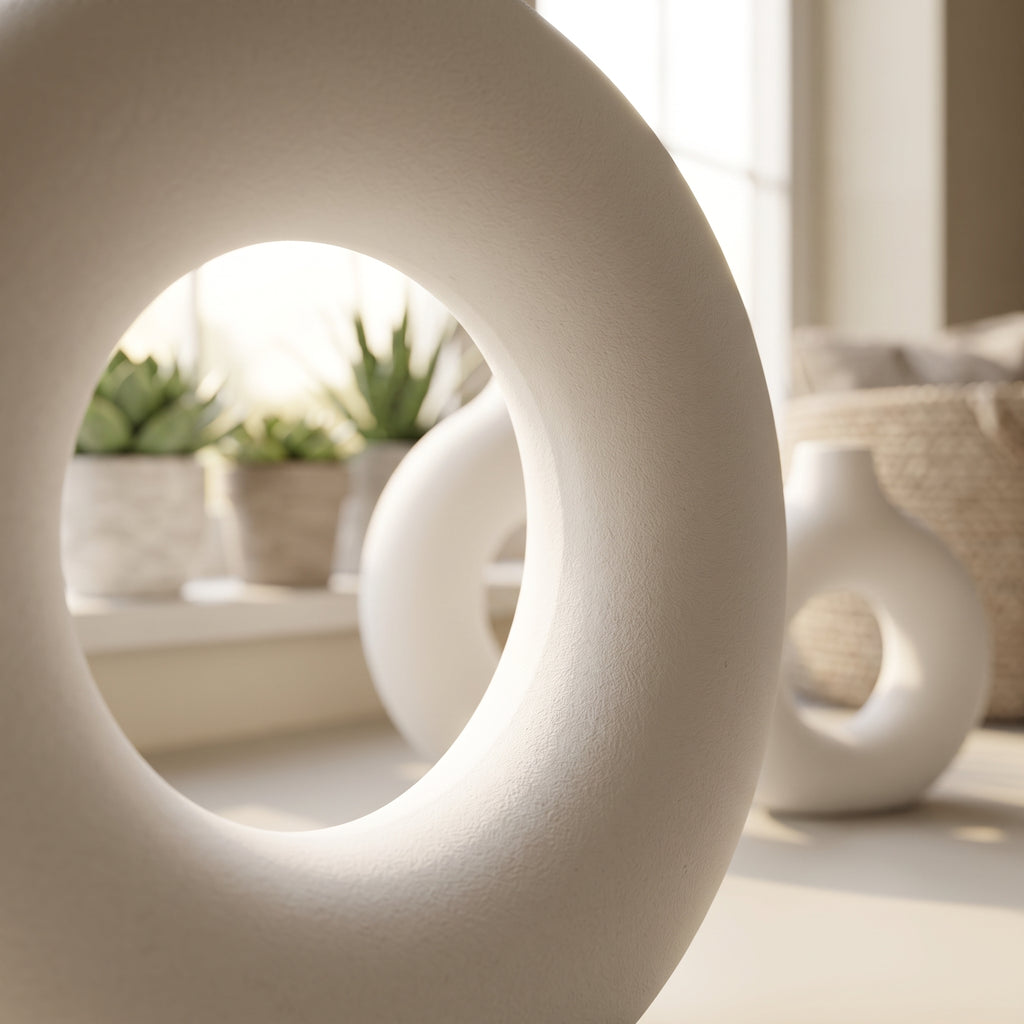 Sawoake doughnut ceramic vases