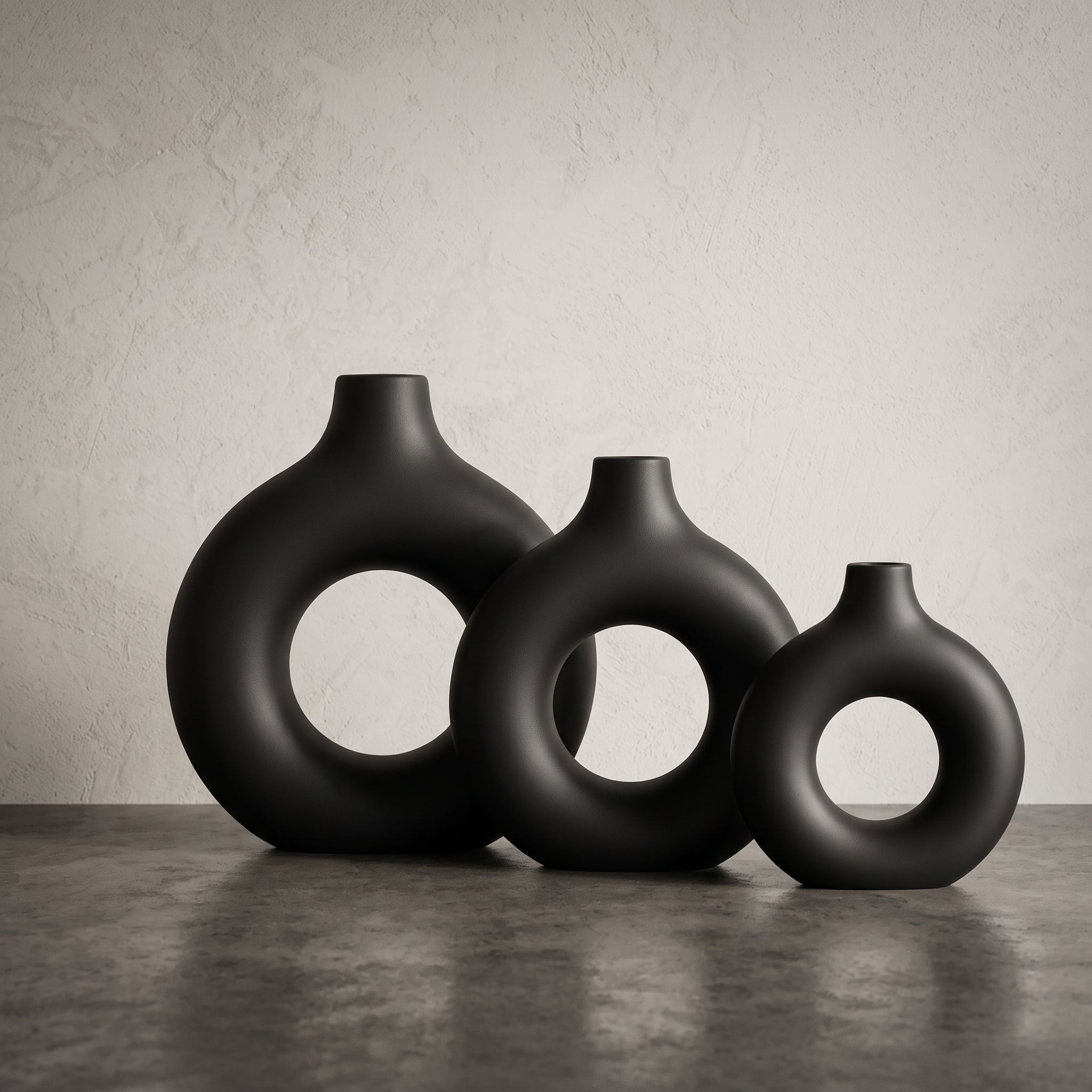 Sawoake doughnut ceramic vases