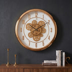 Rose gold mechanical wall clock