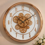 Rose gold mechanical wall clock