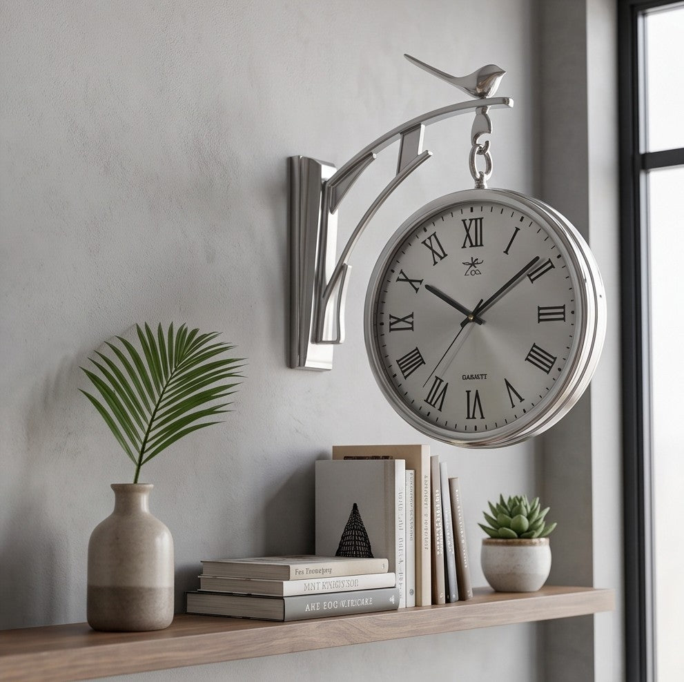 Modern Luxury Wall Clock With Bird Design | Elegant Home Decor Clock