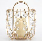 Luxury Crystal Candle Holder – Elegant Gold Table Centerpiece