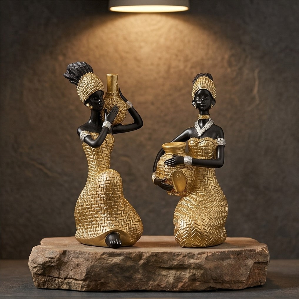 Dwelloria resin figurines, a 3-piece set