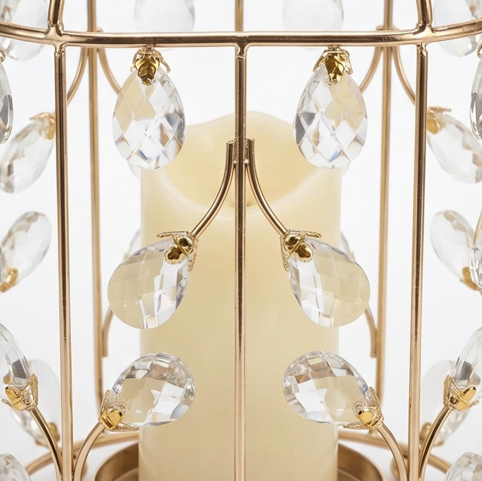 Luxury Crystal Candle Holder – Elegant Gold Table Centerpiece