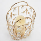 Luxury Crystal Candle Holder – Elegant Gold Table Centerpiece